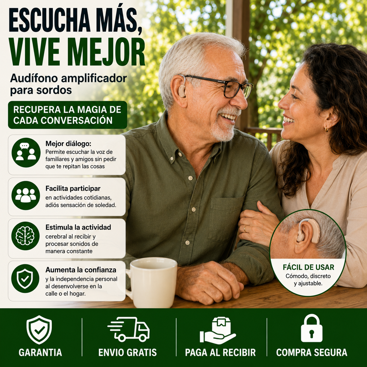 ¡Deja de pedir que repitan todo! Escucha las conversaciones con mayor claridad.