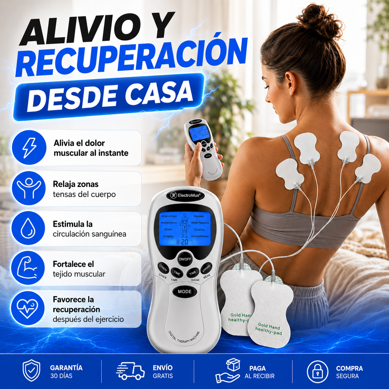 Alivia dolores musculares y tonifica tu cuerpo sin salir de casa ni hacer ejercicios agotadores