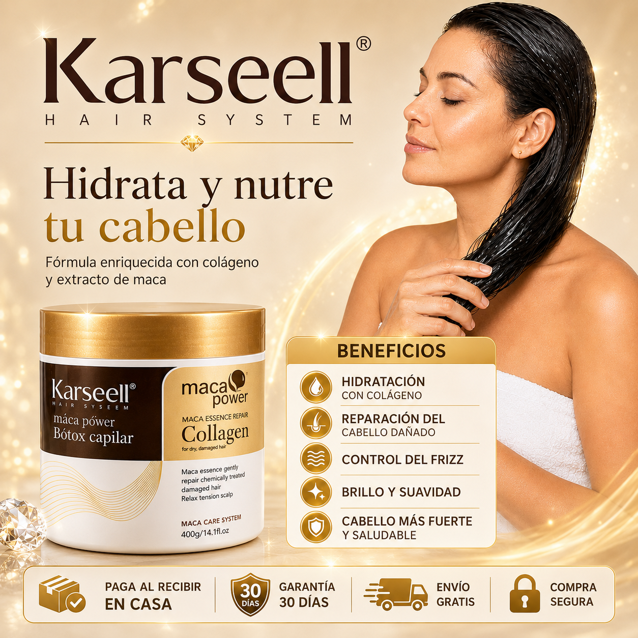 Recupera tu cabello dañado y luce un brillo espectacular desde la primera aplicación